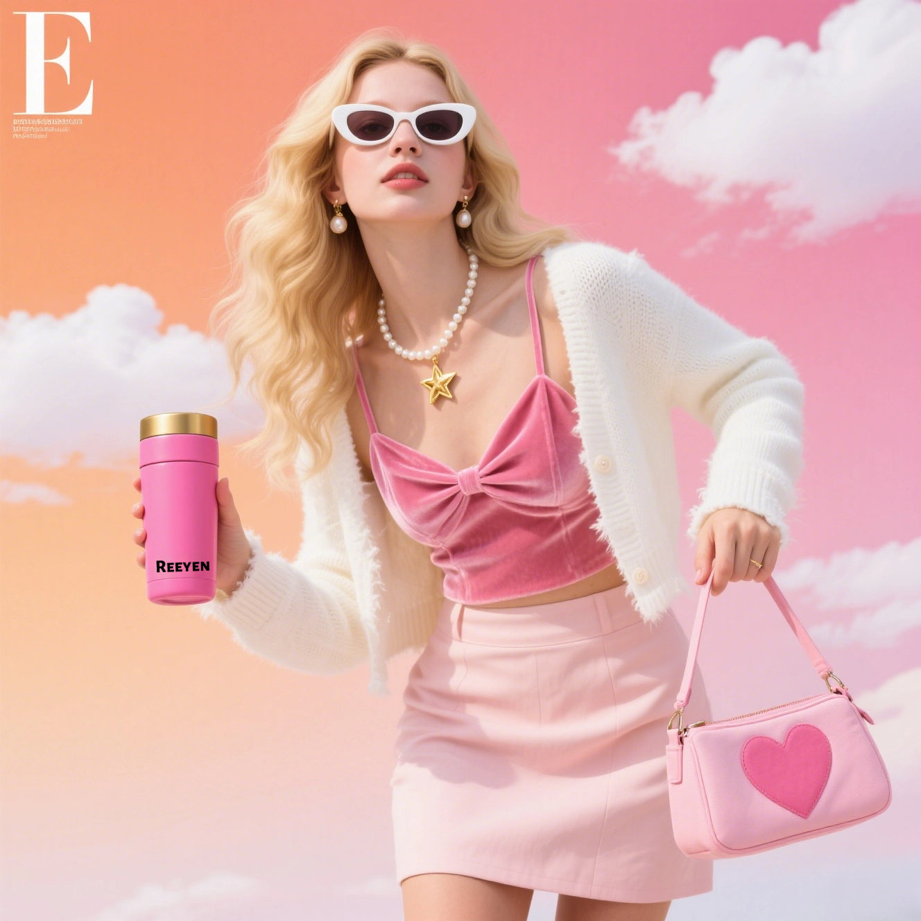 Reeyen Stainless Steel Mug Pink
